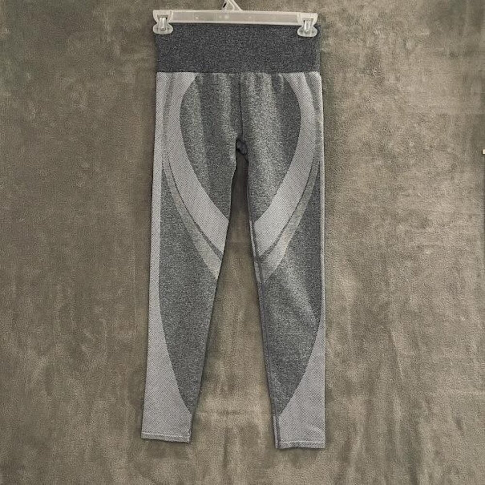 Ryka Leggings Womens Large Gray Seamless High Rise Yoga Activewear Workout Pants